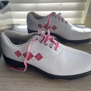 FootJoy Comfort Women's Golf Shoes Pink Argyle